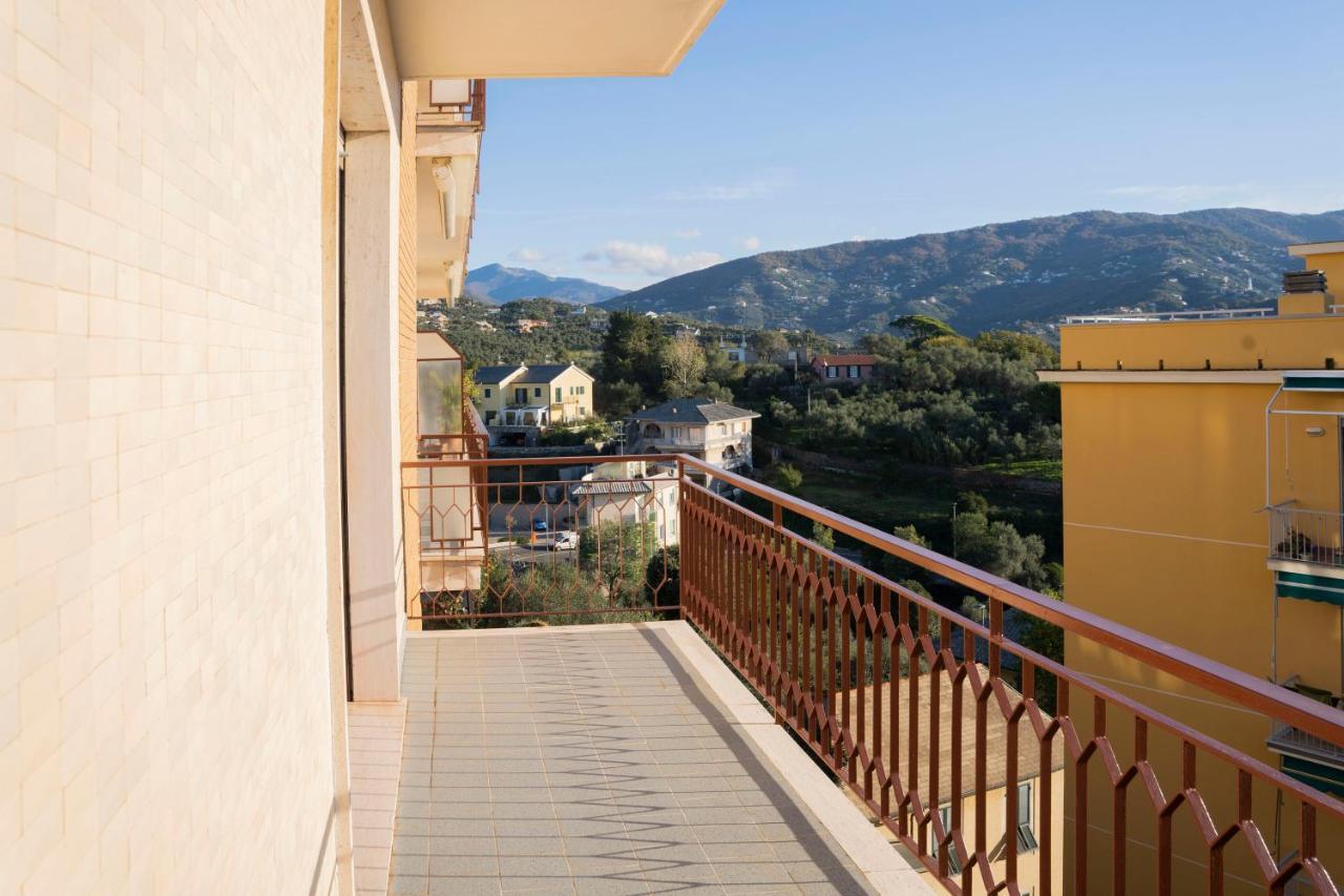 093 - Casa Panorama, Vista Mare E Vista Portofino, 500 Metri Centro Di Chiavari, Posto Auto Gratis Incluso Apartment ภายนอก รูปภาพ